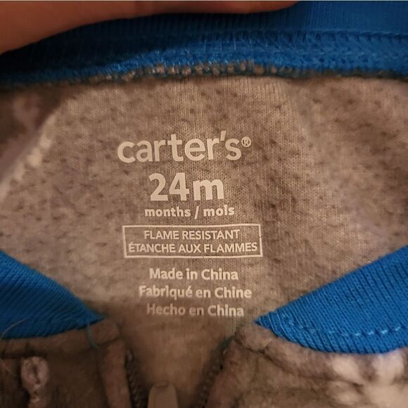 Carter's boy bundle of 2 fleece one piece footie sleepers - Picture 9 of 16
